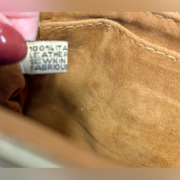 PATRICIA NASH Tooled Leather Kiss-Lock Wristlet Bag. 100% leather - Picture 6 of 10